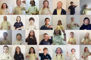 St Mary - St Joseph Catholic Primary School Maroubra's virtual choir students sing and sign I am Australian.